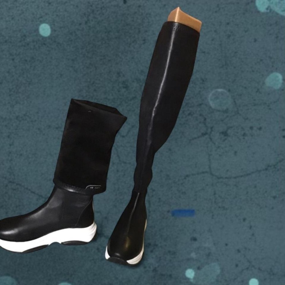 European Knee High Leather Boots  Festival GoGo Dancer Size EUR 40 US 9
